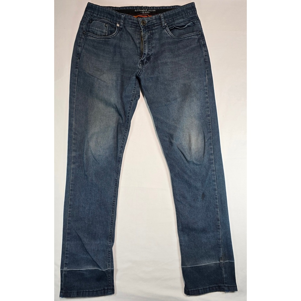 Alexander Julian Colours Slim Fit Jeans Mens 32x32 Blue Stretch Denim AU9P01DKEN